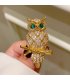 XSB146 - Golden Owl Saree Brooch